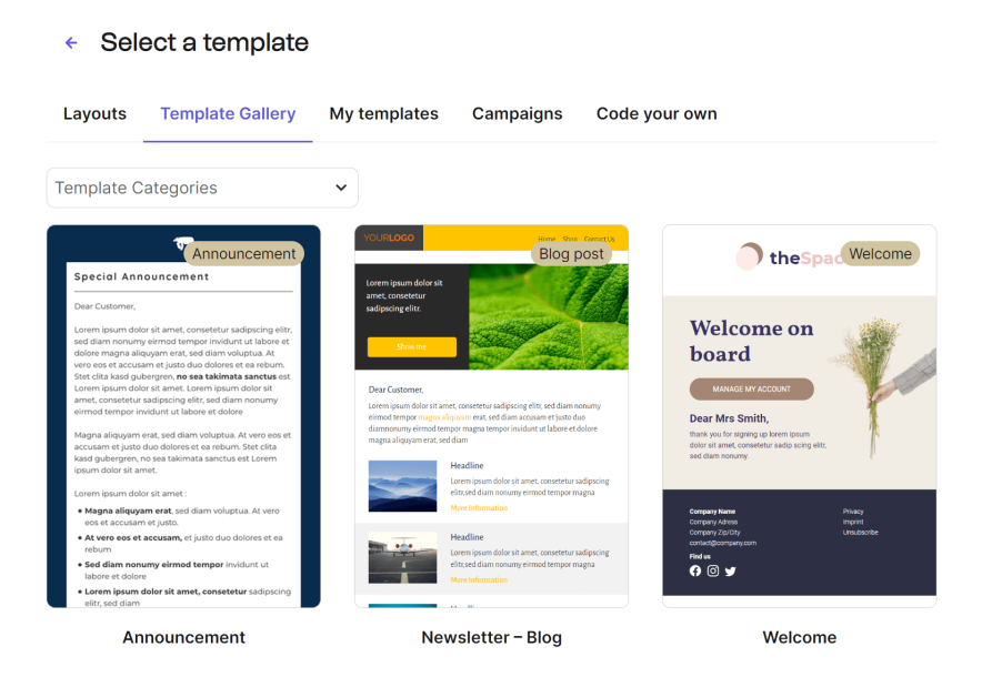 brevo email marketing templates
