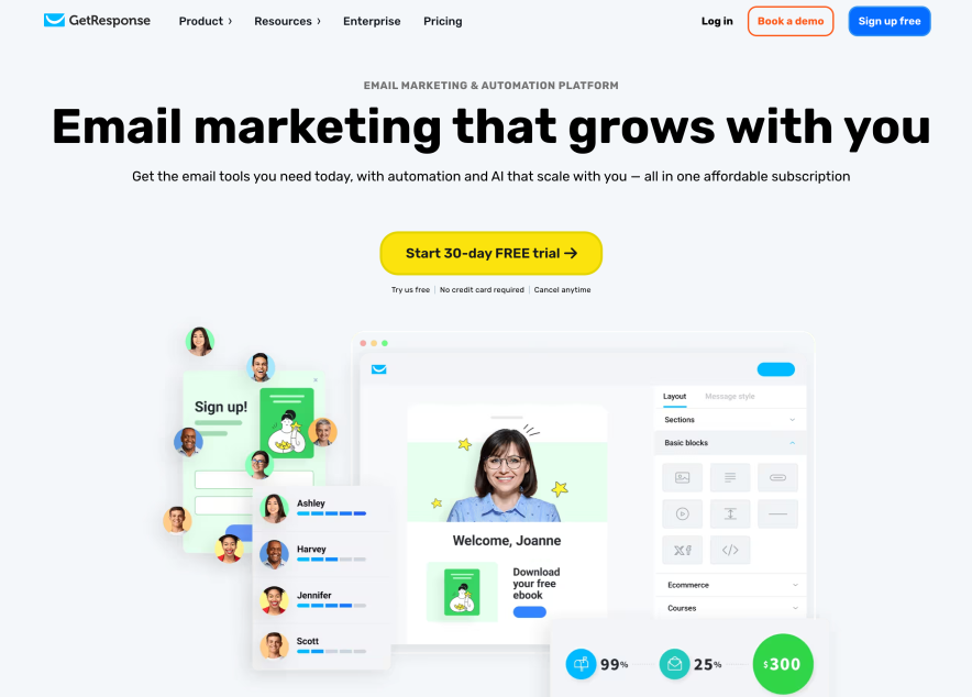getresponse email marketing tool - most budget friendly rates