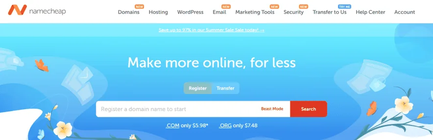 5. Namecheap - Cheap for WordPress Hosting Domain Registration