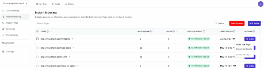 Indexly tool