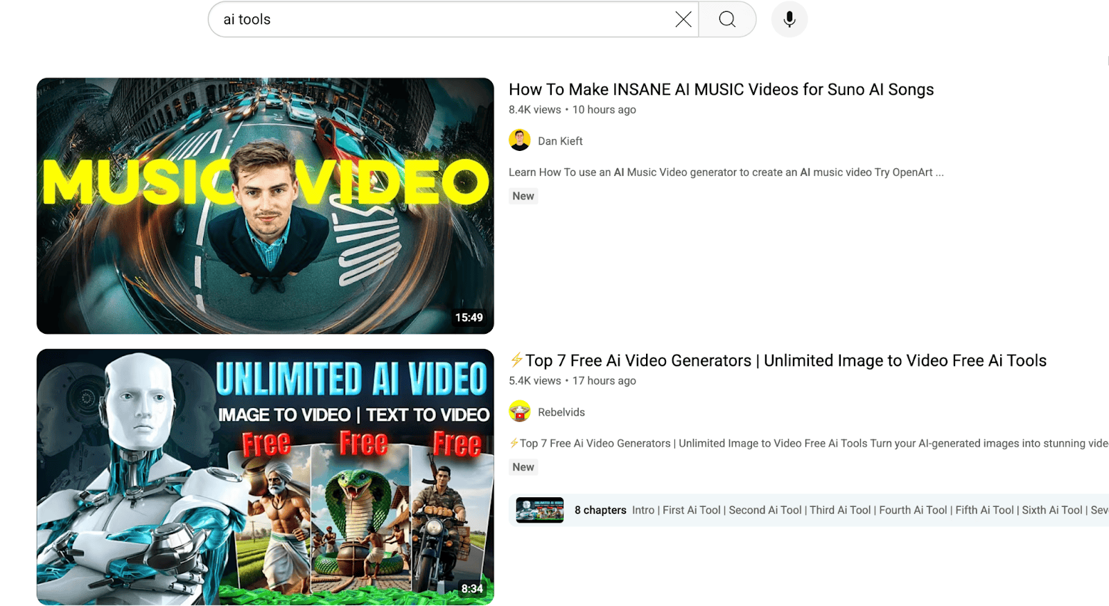 Upload Date filter