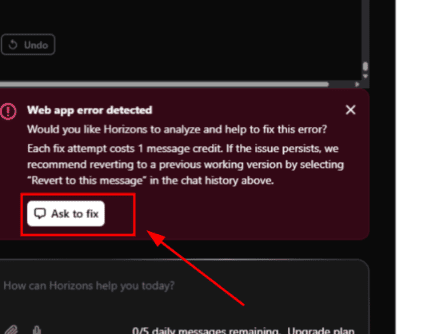 error detected in hostinger horizons