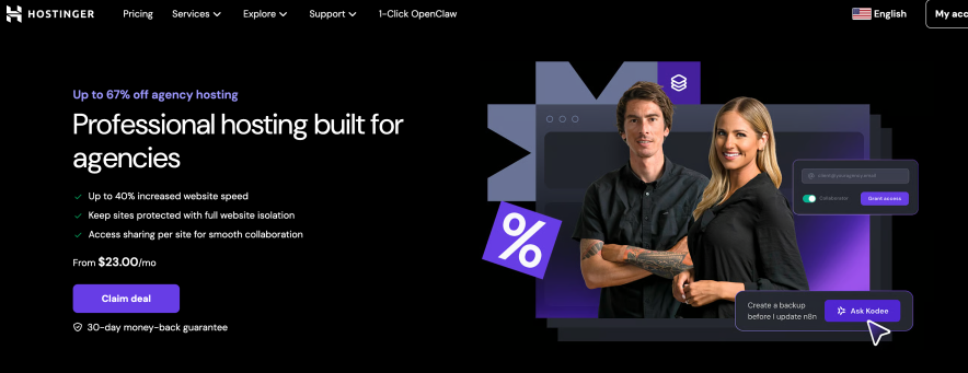 hostinger agency hosting