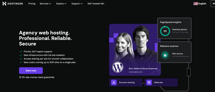 hostinger agency hosting