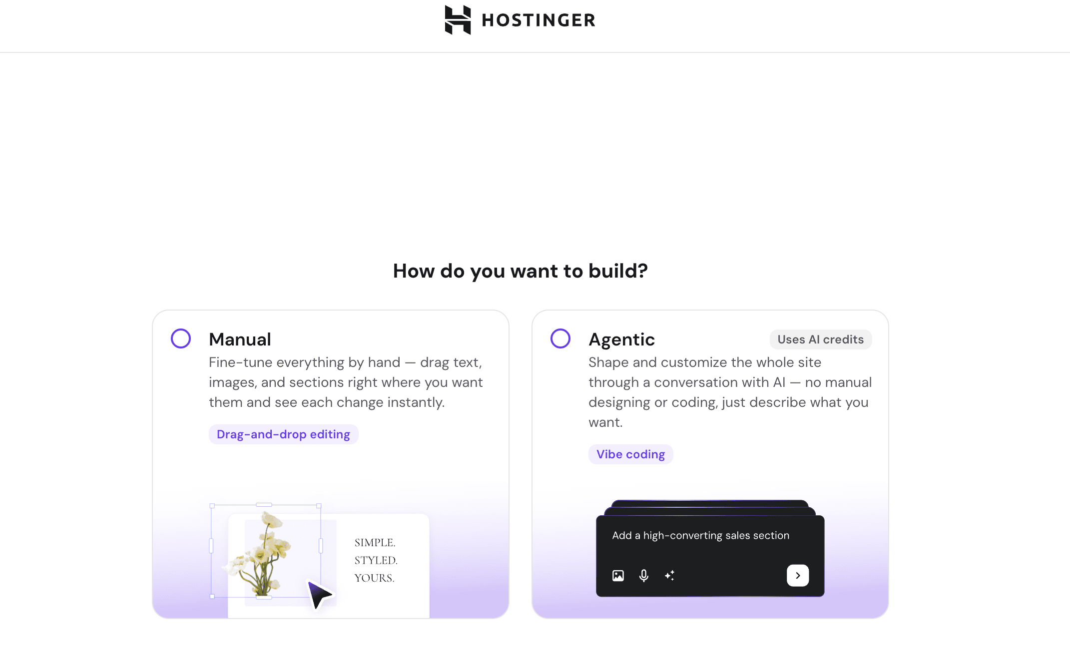 hostinger ai website builder