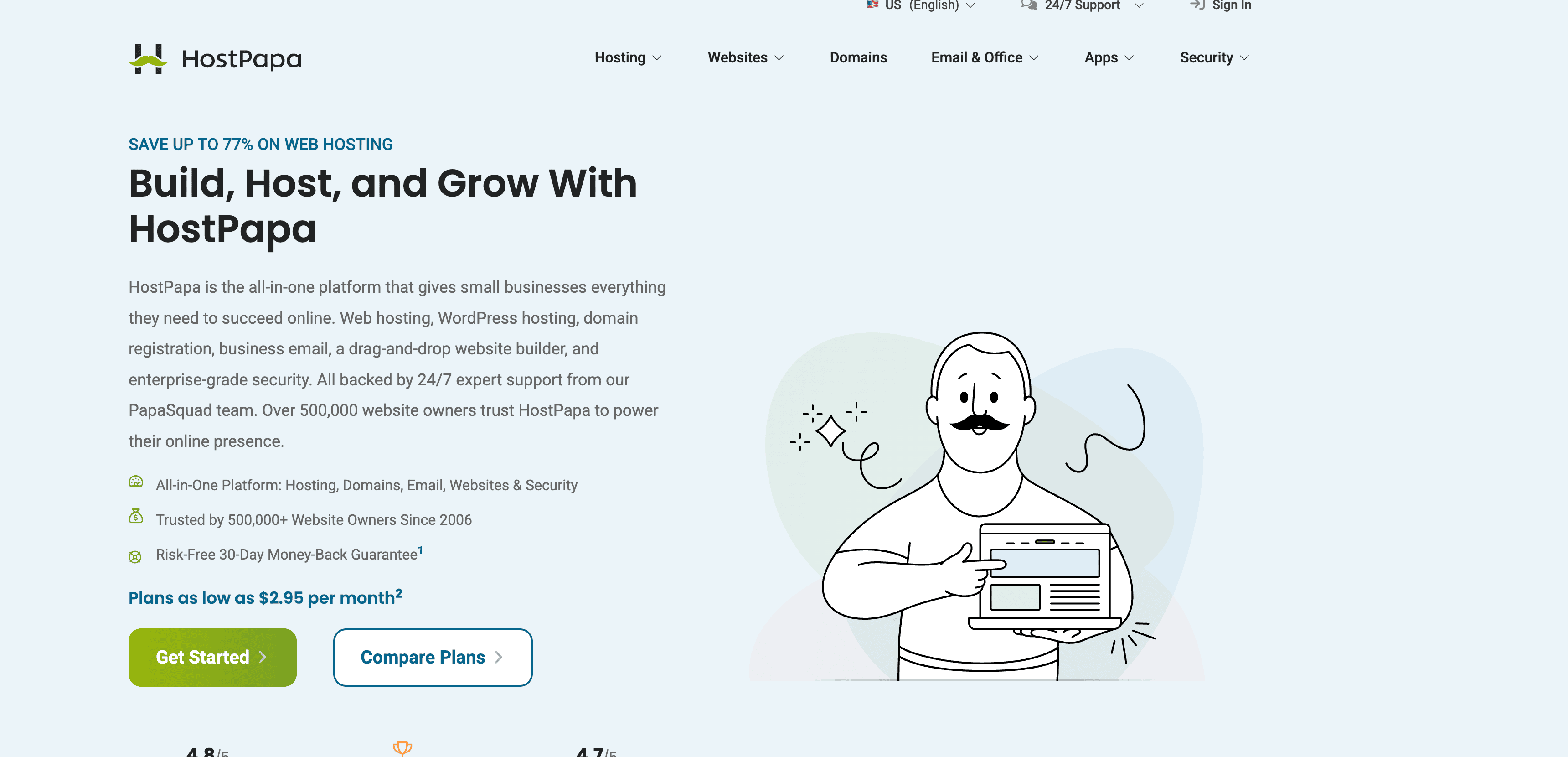hostpapa homepage