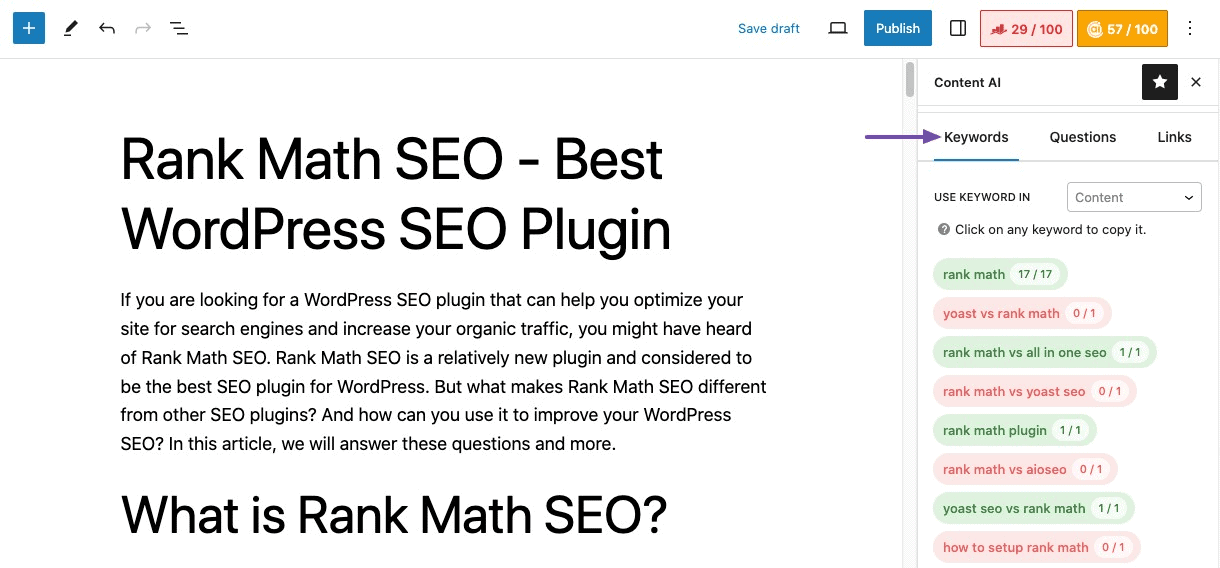 keyword suggestions