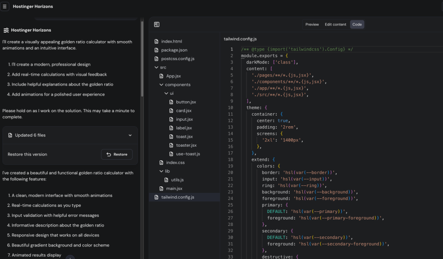 my horizons dashboard