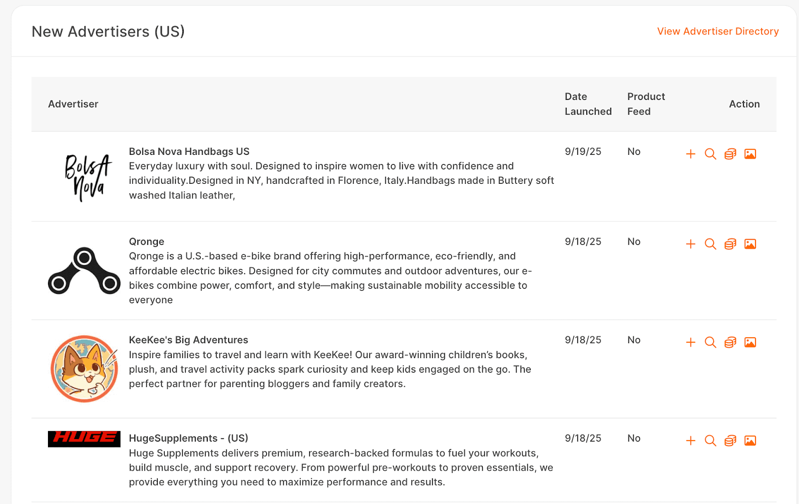 recommended affiliates