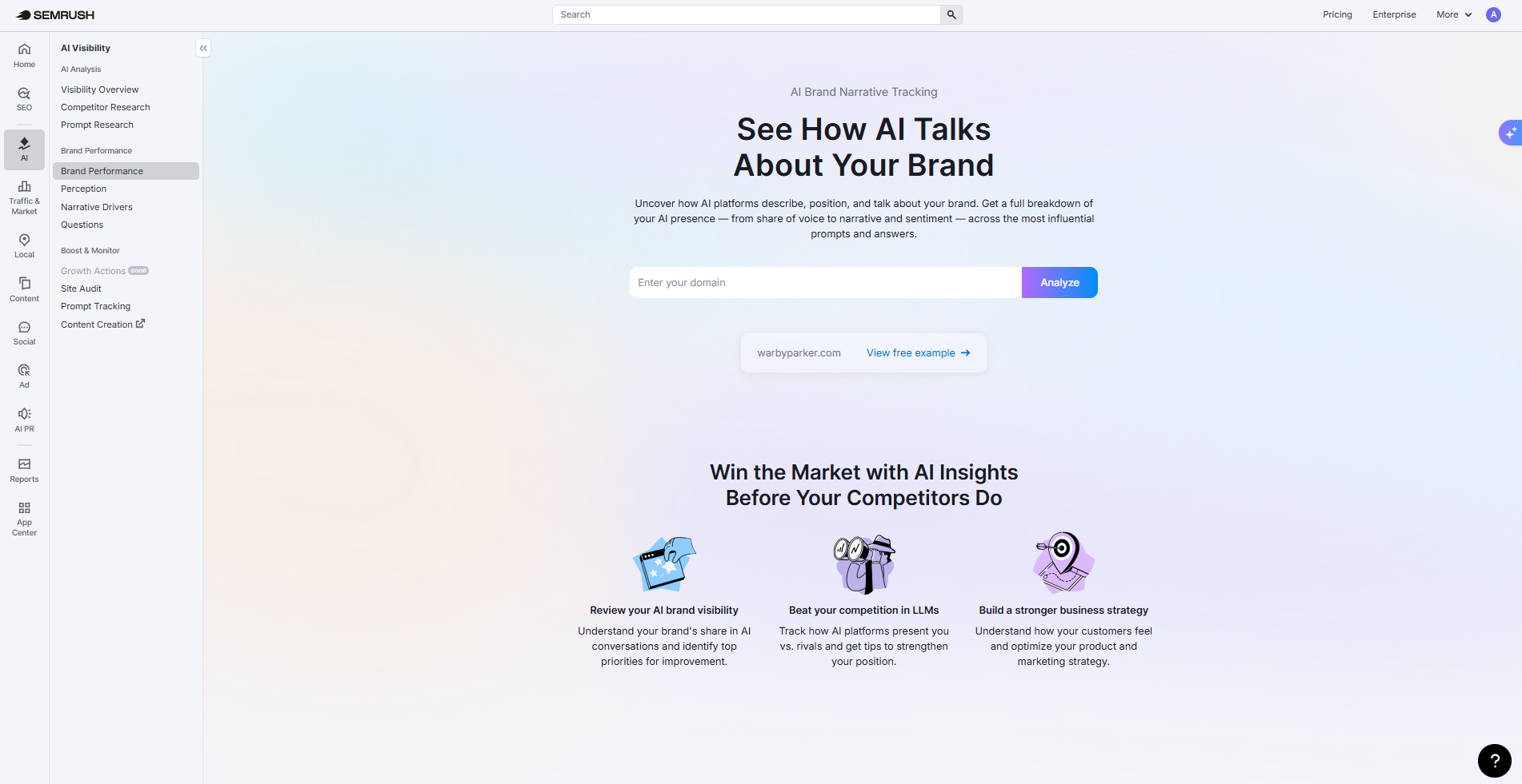 Semrush AI Brand Performance Semrush AI Brand Performance
