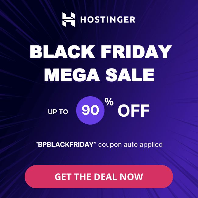 Hostinger Black Friday Offer