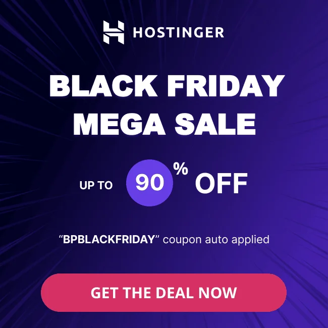 Hostinger Black Friday Offer