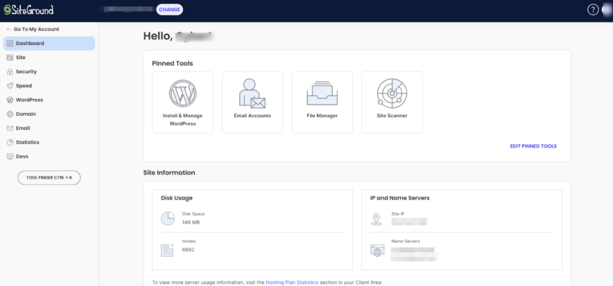 my siteground testing site