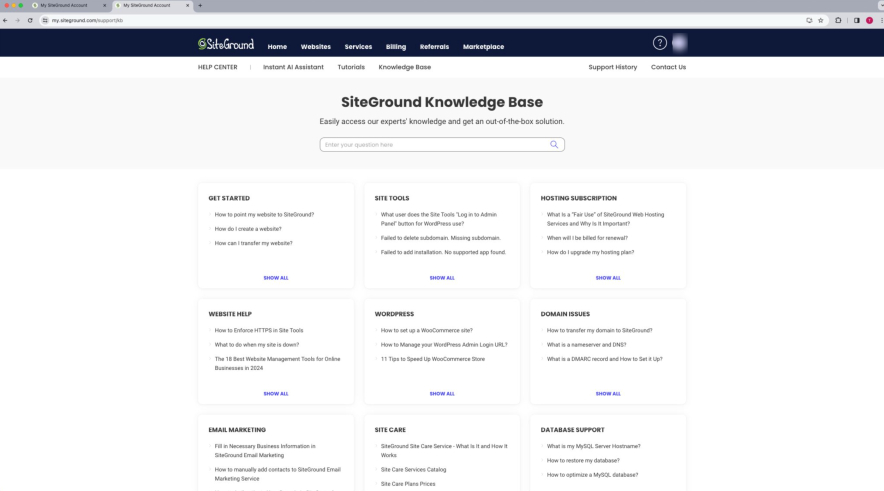 siteground customer support