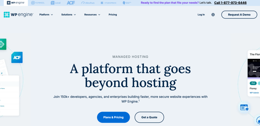 5. WPEngine - Best WPX Alternative for Developers & Agencies