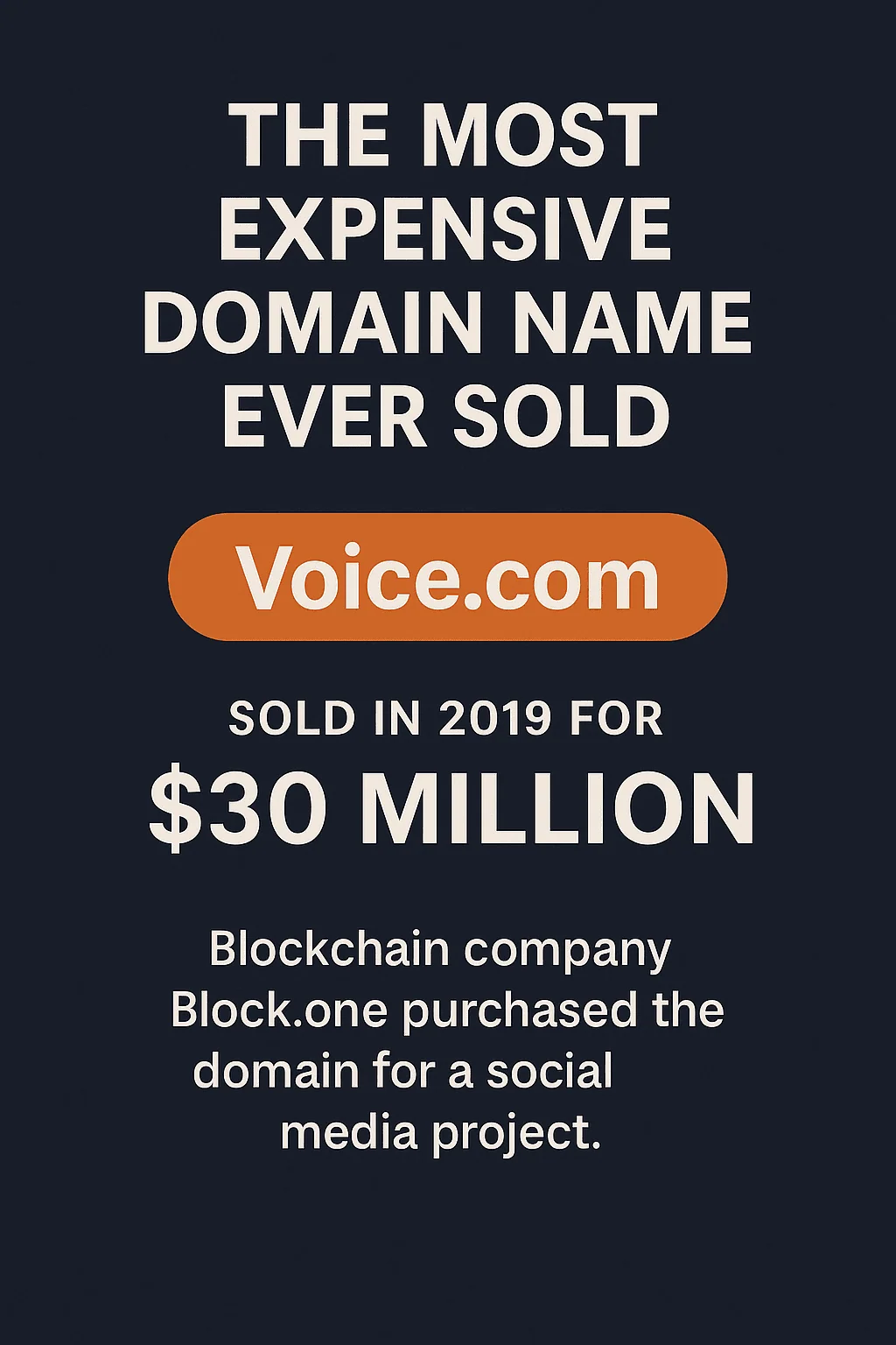 The Most Expensive Domain Name Ever Sold