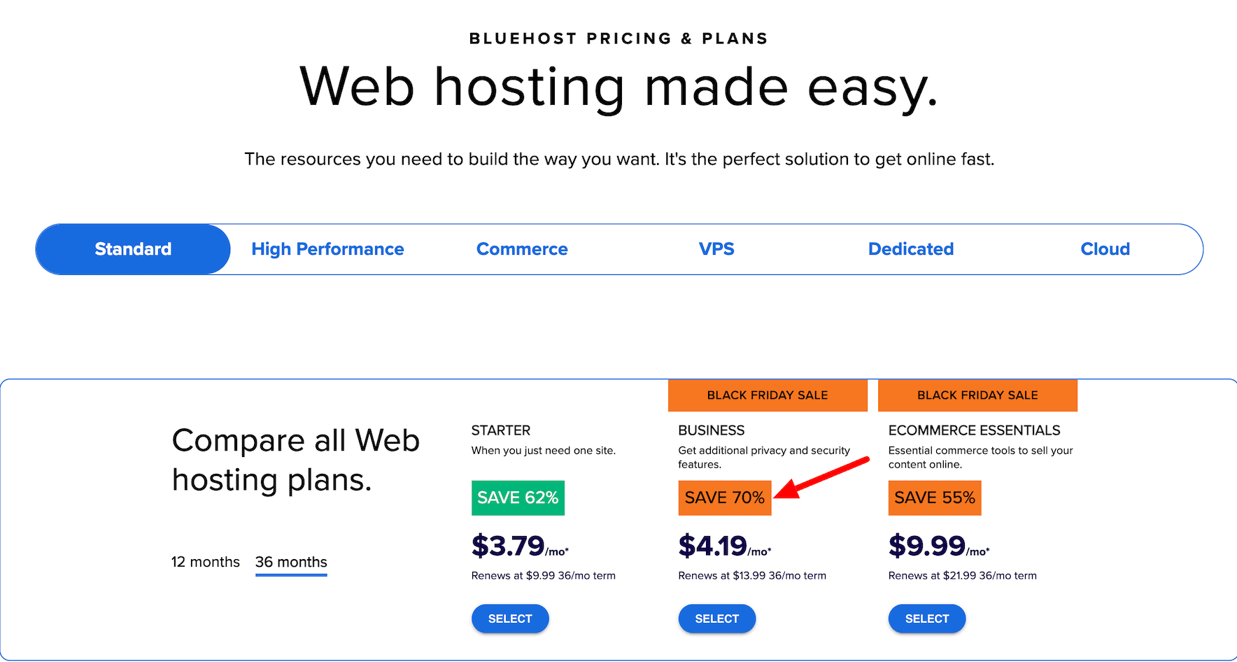 bluehost black friday sale 2025