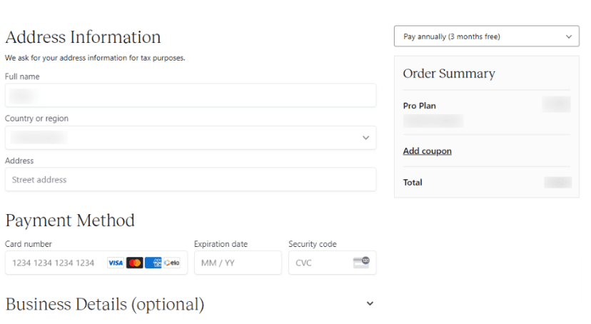 complete the checkout