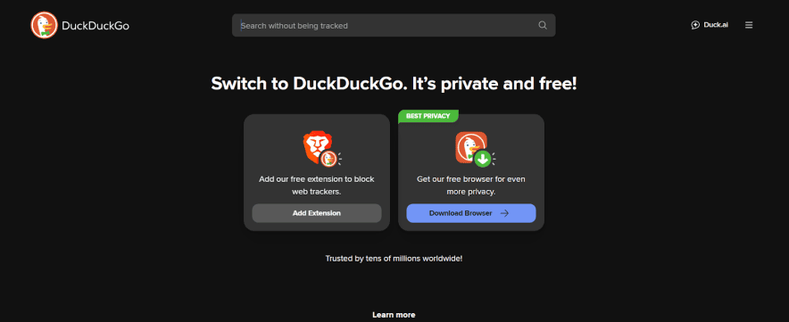 DuckDuckGo Search Engine DuckDuckGo Search Engine