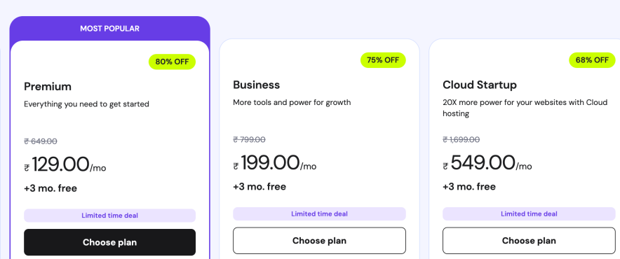 hostinger india plans