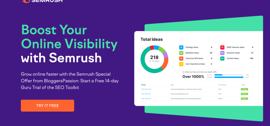 semrush guru trioal landing page