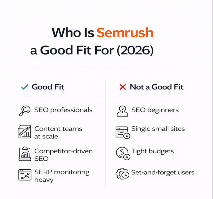who is a semrush a good fit for in 2026