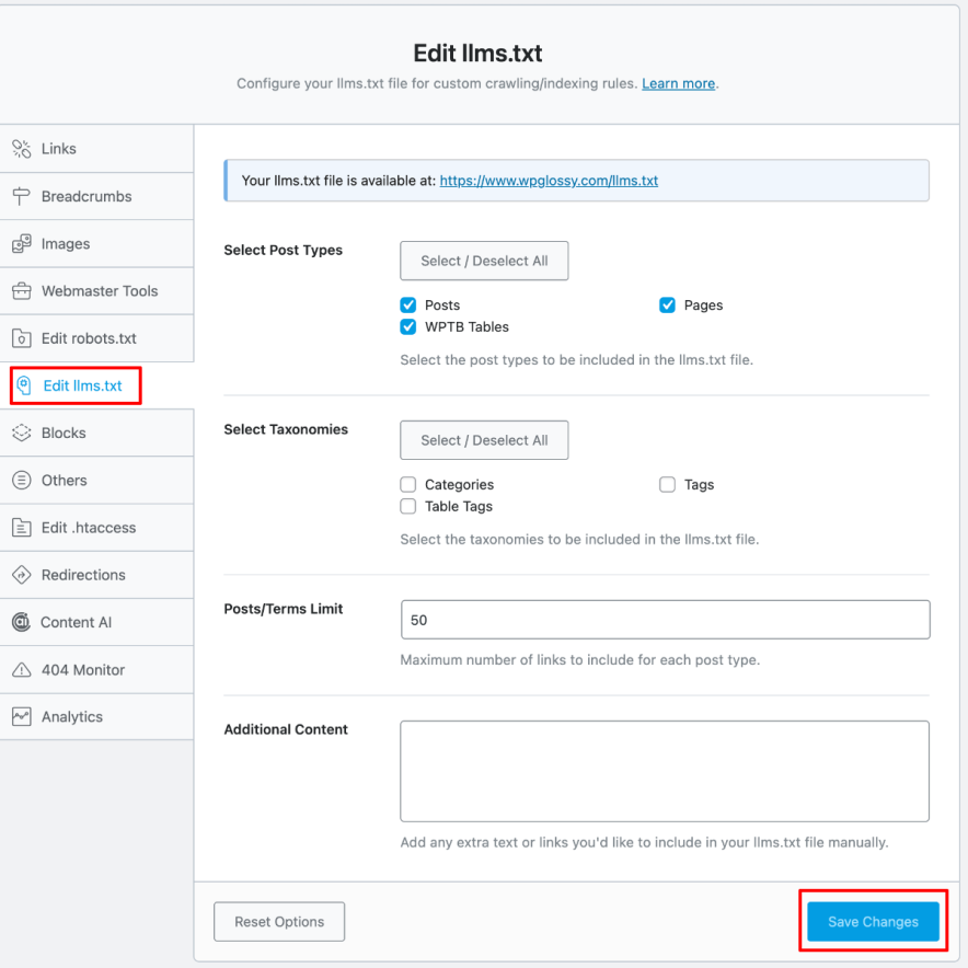 RankMath Pro LLMS.txt