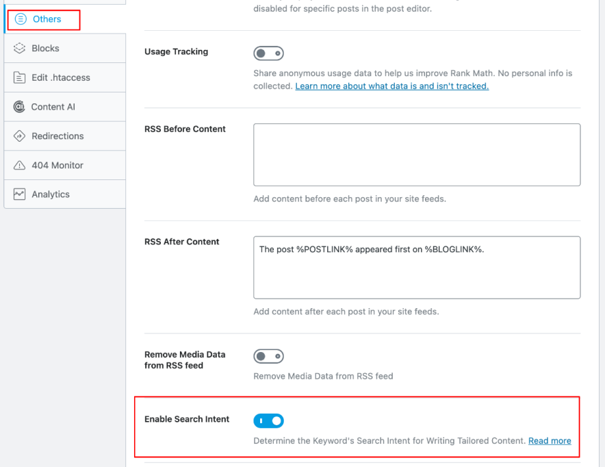 Rank Math Pro Search Intent Feature