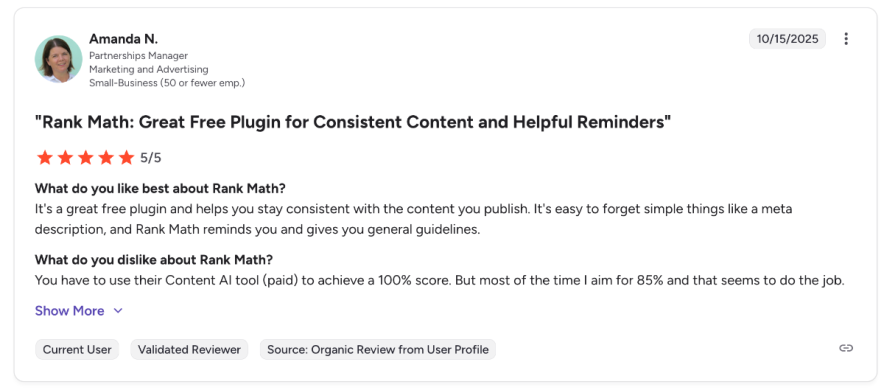SEO Plugin User Feedback