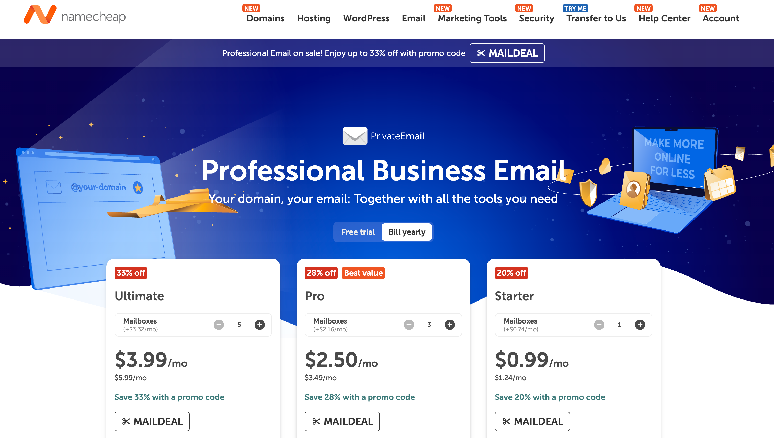namecheap email hosting