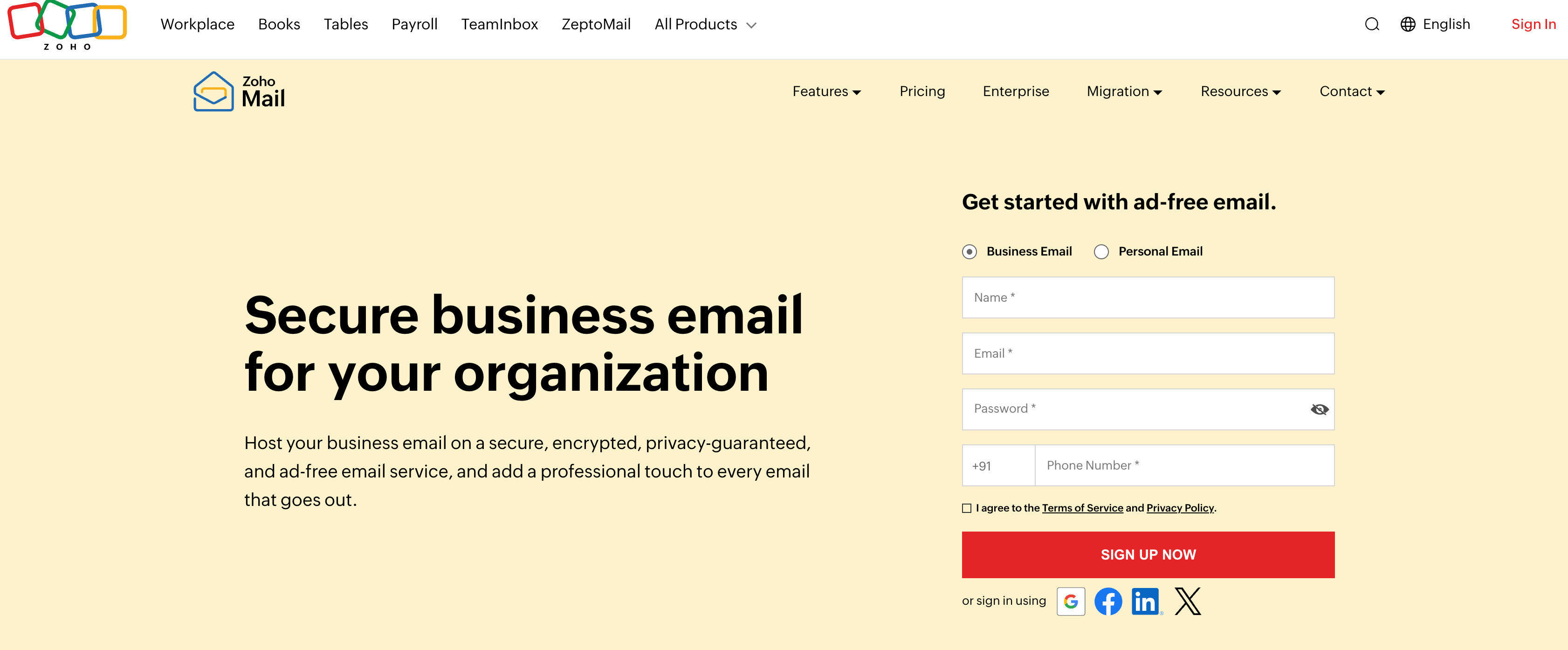 zoho mail