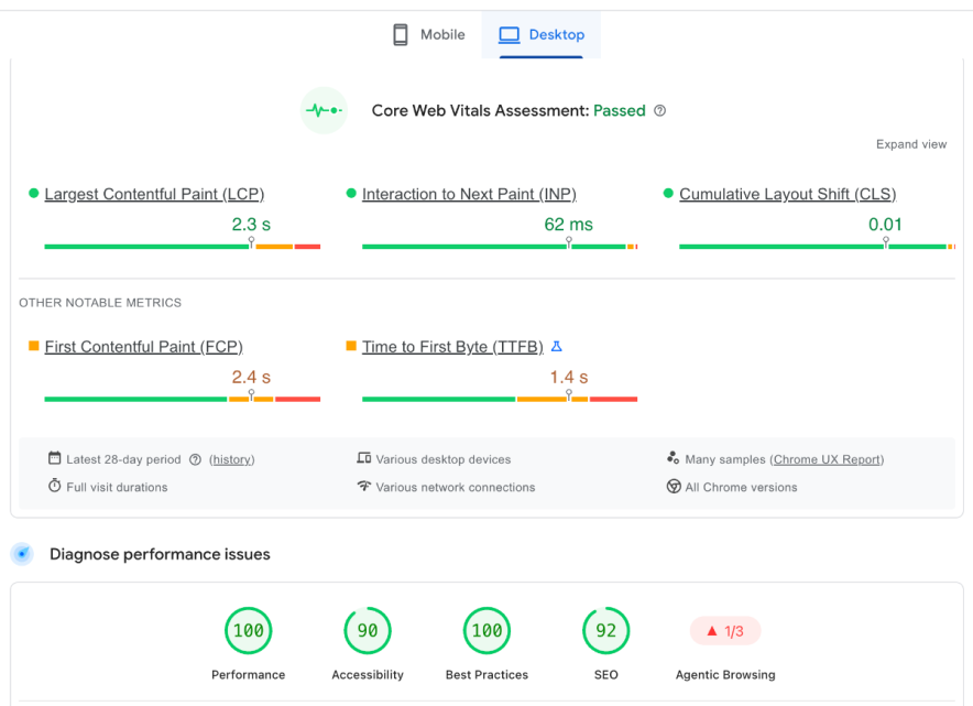 Divi Theme Speed Results