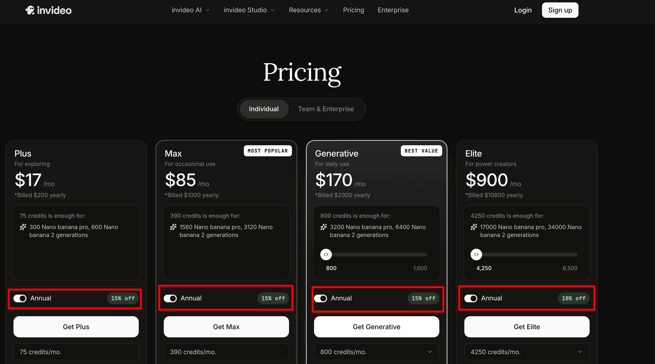 invideo offer page