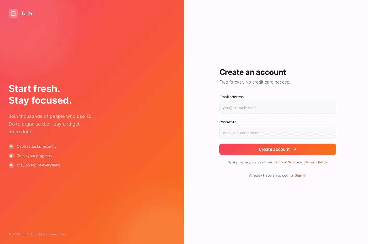 ready-made login