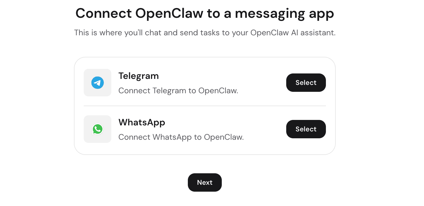 Connect OpenClaw to a messaging app