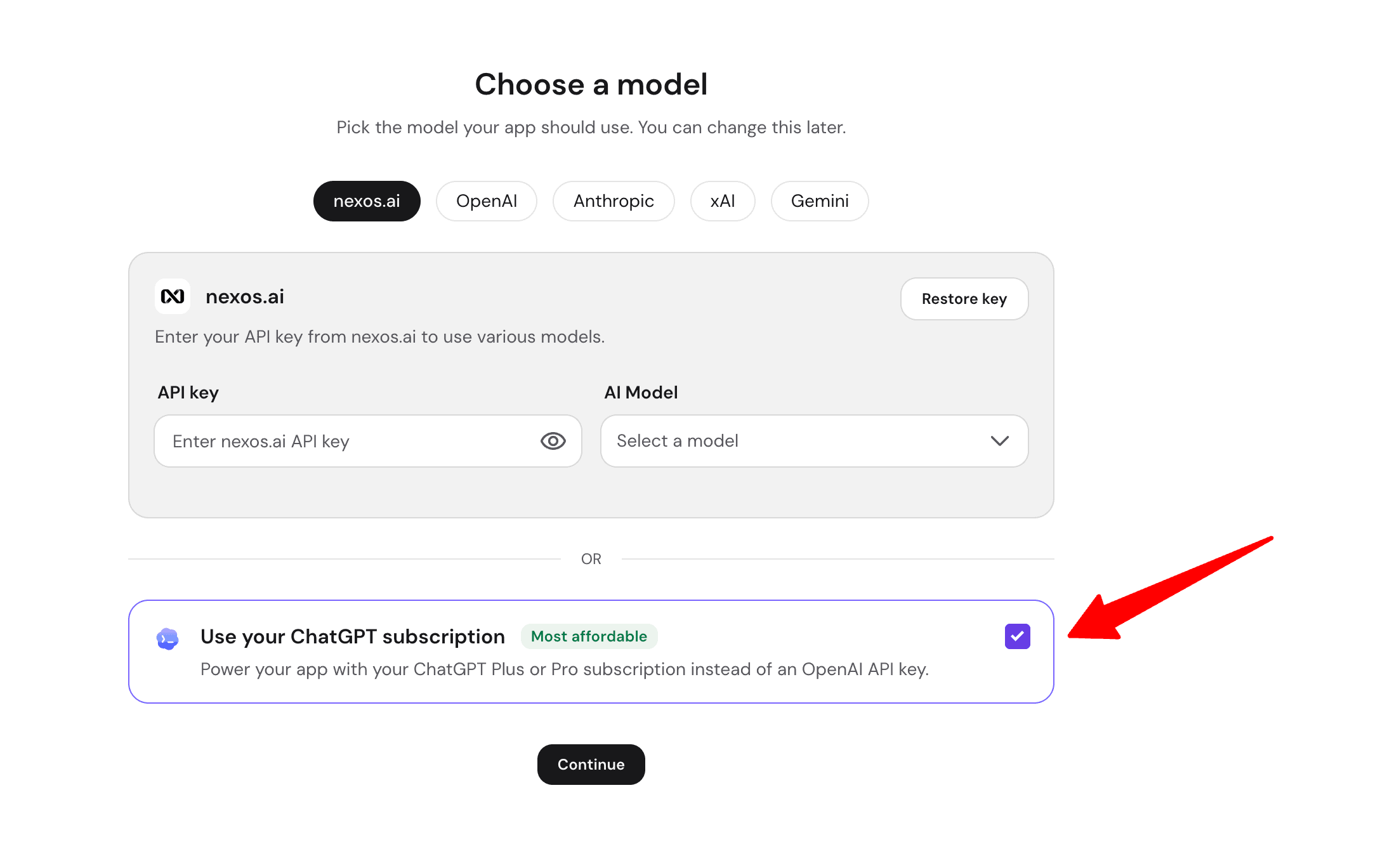 use chatgpt subscription for authenticaton