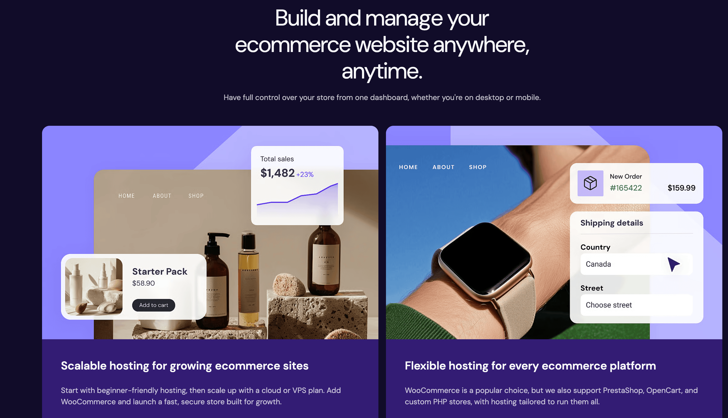 build ecommerce site with hostinger